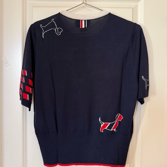 Dog Embroidered Knit Top / Designer Style Sweater - Picture 2 of 3